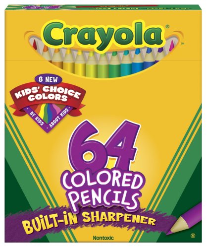 Crayola 64ct Short Colored Pencils Kids Choice Colors