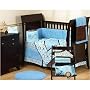 Geometric Uptown 4-Piece Crib-In-A-Bag Bedding Set, Blue