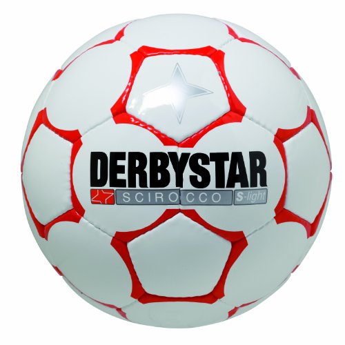 DERBYSTAR FUSSBALL SCIROCCO SUPER LIGHT, weiss/rot, 5, 1253500130 Preisvergleich