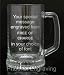 Personalised Engraved 1 Pint Glass Tankard, Free Engraving of Your Special Message