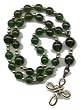 Anglican Prayer Beads, Rosary - Emerald w/Gold-filled Spacers