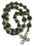 Anglican Prayer Beads, Rosary - Emerald w/Gold-filled Spacers