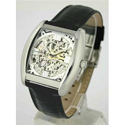 Auguste Galan MECCANIX ESTS Mens Mechanical "Skeleton" Watch with Black Strap. Model: AG-0726