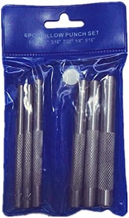 Inton Hollow Punch Set with Poly Bag, 6-piece