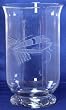 Individually Hand Etched Fishing Fly Glass Candle Shade 11"H