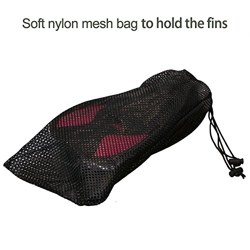 ANGGO Adult Dive Fin for Swim (Rose Red, Medium)