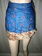 Azure Blue Ecru White Multiwear Reversible Mini Skirt Dress14" L