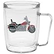 Red Motorcycle 18 oz Insulated Coffee Mug, Clear