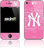 Skinit New York Yankees - Pink Cap Logo Blast Vinyl Skin for Apple iPhone 4 / 4S