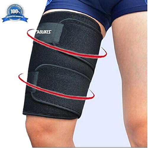 Mcolics Compression Thigh Recovery Sleeve for Hamstring Pain, Groin Pain, & Quad Support - Guaranteed to Speed up Recovery & Relieve Pain and Soreness - Great for Running & All Sports! (1 Sleeve)