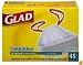 Glad Tall Kitchen Trash Bags, Drawstring White, 13 Gallon, 45-Count Boxes (Pack of 4)