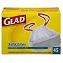 Glad Tall Kitchen Trash Bags, Drawstring White, 13 Gallon, 45-Count Boxes (Pack of 4)