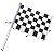 Kloud City Â® 20 Pcs 8'' x 6'' Checkered Flag Racing Polyester Flags on Plastic Stick