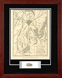 Gettysburg Map with Civil War Relic Framed Photograph
