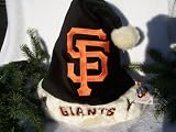 San Francisco Giants plush holly MLB solid color Team logo Santa Hat