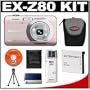Casio Exilim EX-Z80 (Pale Pink) Digital Camera with NP-60 Battery + Case + Cameta Bonus Accessory Kit