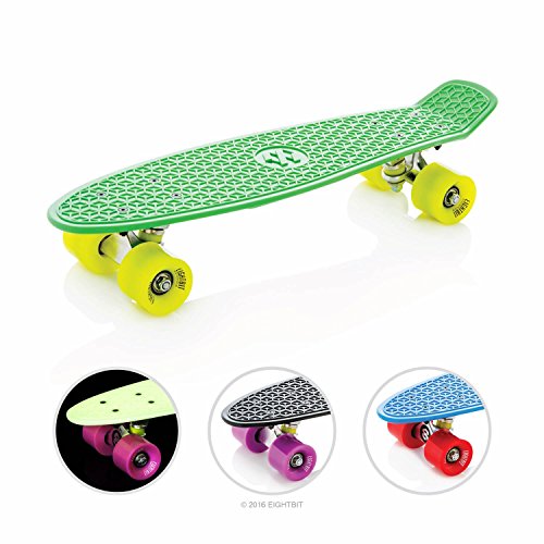 Eightbit 22 inch complete skate board - retro skateboar…