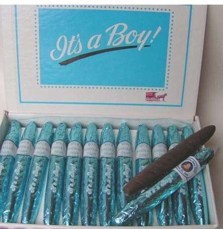 FavorOnline It's A Boy Blue Chocolate Cigars - Box Of 24