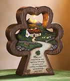 Irish Blessing Shamrock Lighted Tabletop Decoration By Collections Etc