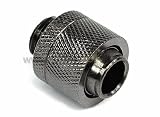 1/4 Thread Compression Fitting for 1/2 ID - 5/8 OD (13-16mm) Tubing : Black