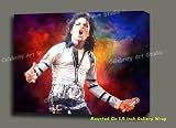 51aSLmBQ7pL. SL160  MICHAEL JACKSON THRILL CONCERT DIGITAL OIL PAINTING GALLERY WRAP ON CANVAS FRAMED 28X22X1.5