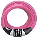 Wordlock CL-456-PK 4-Dial 6mm 4 Foot Non Resettable Cable Lock, Pink