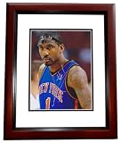 Amare Stoudemire Autographed/Hand Signed New York Knicks 8x10 Photo MAHOGANY CUSTOM FRAME