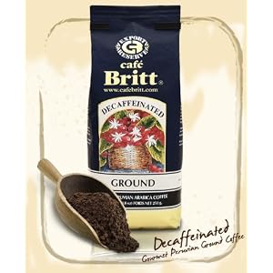 Peru Decaffeinated Ground Gourmet Coffee by Cafe Britt