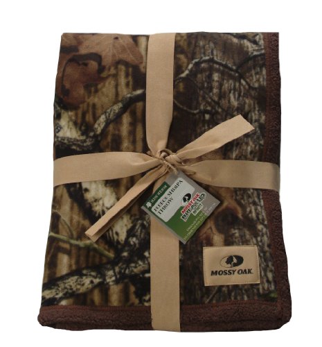 Scene Weaver Mossy Oak Break-Up Infinity Fleece Sherpa Throw, 50 by 70-Inch