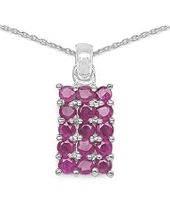 1.20 Carat Genuine Ruby 925 Sterling Silver Pendant