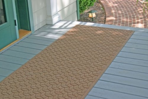 36 in. L x 84 in. W Medium Brown Waterguard Ellipse Mat (Medium Brown)