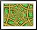 Abstract Web-Like Fractal Patterns on Green Background Framed Art Poster Print by Alb...