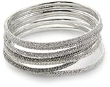 ABS By Allen Schwartz Clear And Black Diamond Cubic Zirconia Bangles