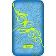 iLuv Silicone Case for iPod touch 2G, 3G (Blue with Green Flames)