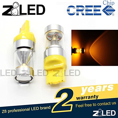 Z8 2pcs 7440 7441 w21w t20 cool super bright orange amb…