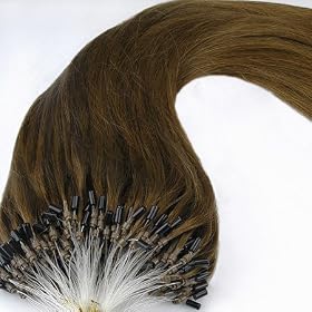 100% BRAND NEW HUMAN HAIR LOOP DIY EXTENSIONS. 200 STRANDS (#4) 20" INCHES 50 CM DARK BROWN STRAIGHT MICRO RINGS 0.5G + FREE PLIERS WORTH $4.99 (MORE THAN 50% DISCOUNT!!!)
