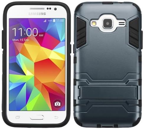 Galaxy Core Prime G360 / Galaxy Prevail LTE Case - Armatus Gear (TM) Slim Iron-Bear Hybrid Armor Case Phone Cover For Samsung Galaxy Core Prime G360 / Galaxy Prevail LTE - Ink Blue / Black
