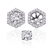 14K White Gold 1/5 ct. Diamond Earring Jackets