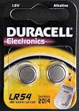 Two (2) x Duracell 189 LR54 LR1130 1.5v Alkaline Batteries Blister Packed - Used in Cameras, Toys, Calculators, Torches, Watches, Laser Pointers, and many other applications.