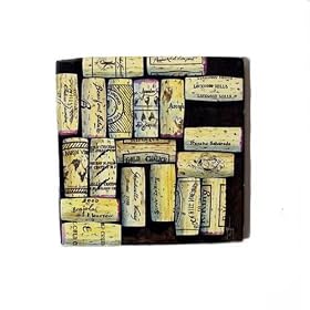 Click here to buy Wine Corks Square Stone Coaster Set by TerraCoasters.