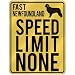 New  Fast Newfoundland - Speed Limit None  Parking Sign Dog