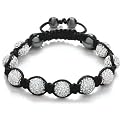 Ice White Shamballa Swarovski Crystal Tresor Paris Style Bracelet