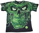 Terminator Skull T-Shirt Glows in the Dark 100% Cotton 2-Sided TEENS and MENS shirt