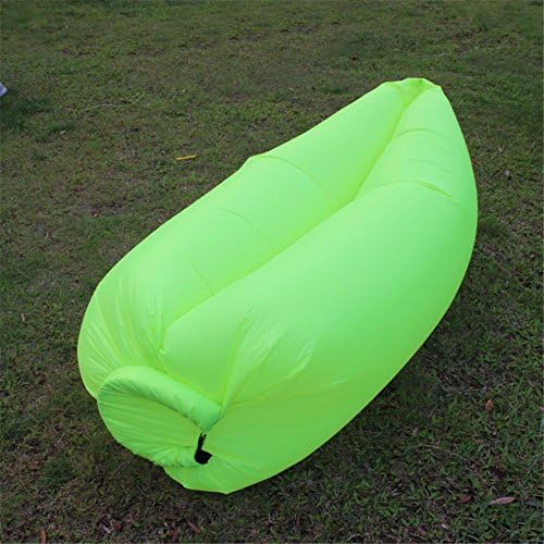 SmartWild Fast Inflatable Camping Sofa Lamzac Hangout Lounger Air kaisr beach Nylon Fabric sleep Bed Lazy Chair (Green)