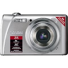 Rollei Flexline 202 Digitalkamera (12 Megapixel, 4-fach opt. Zoom, 7,6 cm LCD-Display, 30 mm Weit-Winkel-Objektiv, Bildstabilisator, inkl. Akku und Ladeger�t) silber