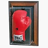 Custom Engraved Wall Mountable Boxing Glove Display Case (Mahogany Finish)