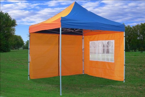 10x10 Pop up 4 Wall Canopy Party Tent Gazebo Ez Golden/blue