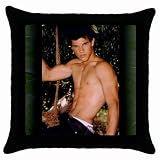 Throw Pillow Case Black of Twilight Jacob Black (Taylor Lautner) Hanging on Rope