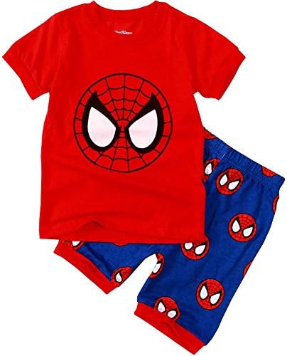 Moremore Boys'Spider-Man pajamas 5 Piece Pajamas Set