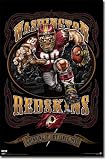 NFL Washington Redskins Cartoon Mascot Poster 22x34
